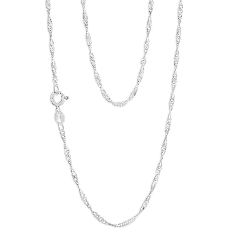 infinity knot wedding band Sterling Silver Singapore 30 Gauge 45cm Chain