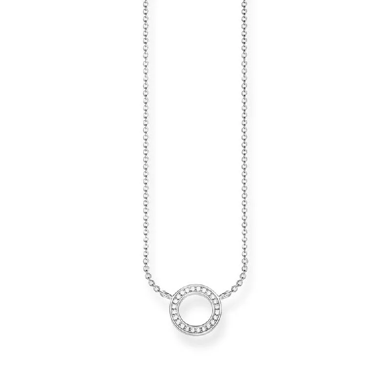 dainty gemstone choker necklace Sterling Silver Thomas Sabo Circular Zirconia Necklace dainty gemstone choker necklace Sterling Silver Thomas Sabo Circular Zirconia Necklace