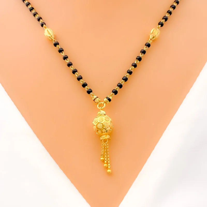 leather cuff bracelet men Stylish Dangling Orb Chain 22k Gold Mangal Sutra