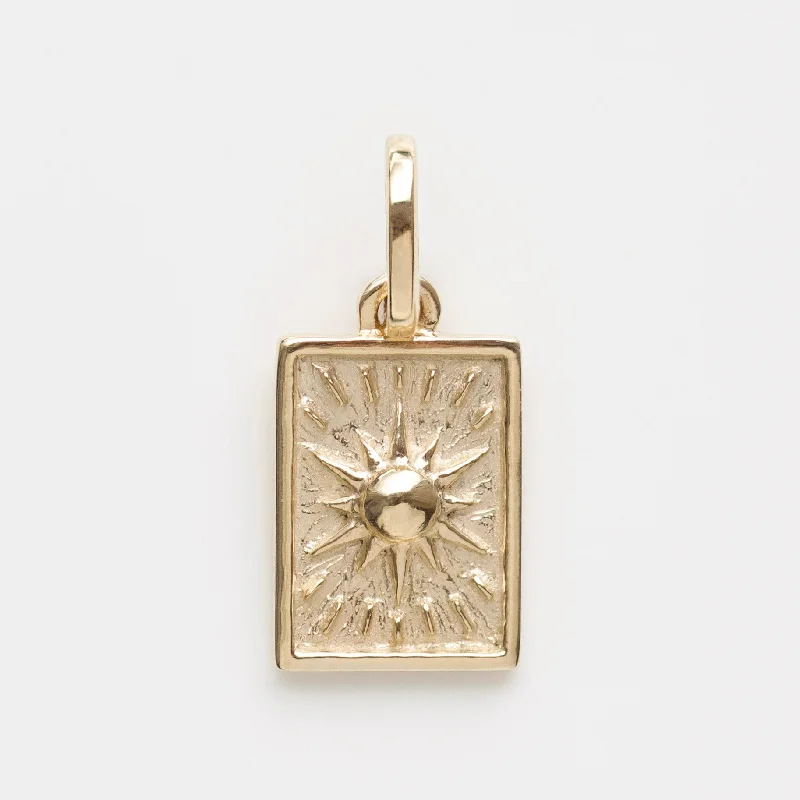 personalized gemstone pendant necklace The Sun Tarot Card Charm
