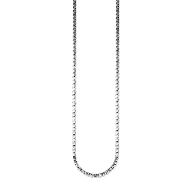 minimalist wedding band set Thomas Sabo Sterling Silver Oxidised 53cm Box Chain