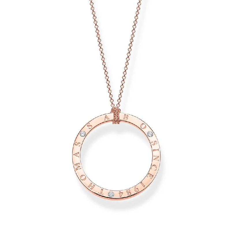 diamond halo pendant necklace Thomas Sabo Sterling Silver Sparkling Circles T S 1984 90cm Chain diamond halo pendant necklace Thomas Sabo Sterling Silver Sparkling Circles T S 1984 90cm Chain
