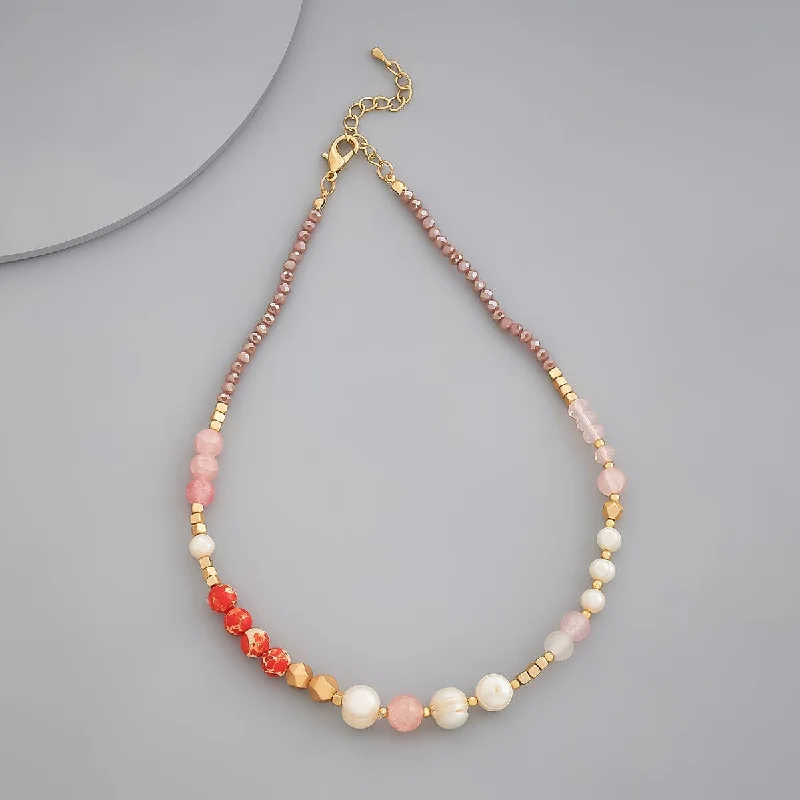dainty pearl and diamond ring Trendy Necklace 172884