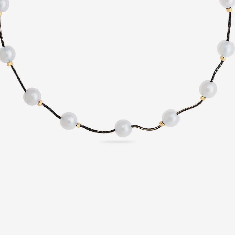 chunky silver hoop earrings Trendy Pearl Necklace 174160
