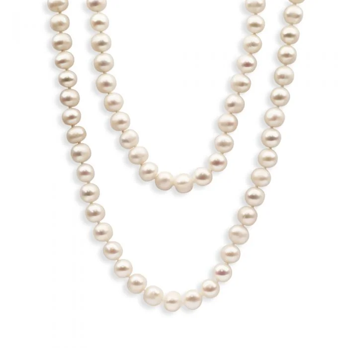elegant pearl bridal set White Freshwater 160cm Long Pearl Necklace