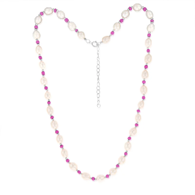 Celtic knot wedding band White Freshwater Pearl Chain with Pink & Silver Beads in Sterling Silver Celtic knot wedding band White Freshwater Pearl Chain with Pink & Silver Beads in Sterling Silver