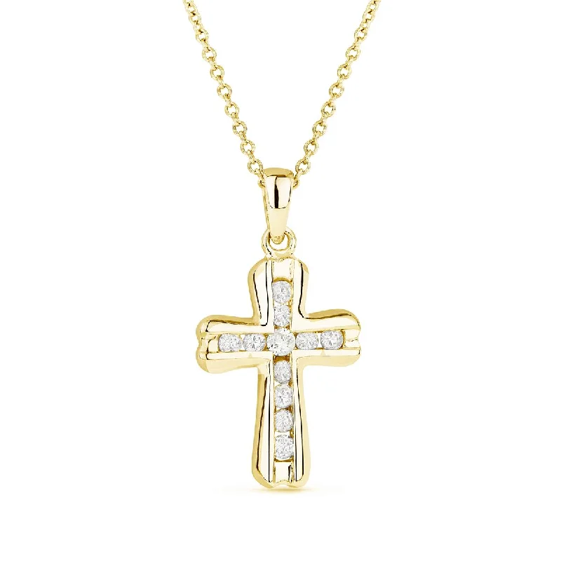minimalist wedding band set YELLOW GOLD CROSS PENDANT NECKLACE WITH DIAMONDS, .15 CT TW minimalist wedding band set YELLOW GOLD CROSS PENDANT NECKLACE WITH DIAMONDS, .15 CT TW