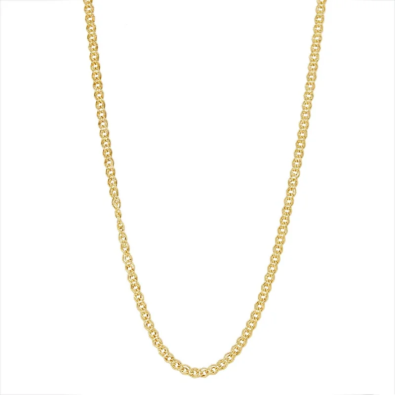 handmade resin flower earrings YELLOW GOLD HOLLOW CURB LINK CHAIN NECKLACE
