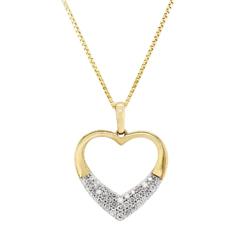 infinity heart necklace personalized YELLOW GOLD OPEN HEART PENDANT NECKLACE WITH DIAMONDS, 1/5 CT TW infinity heart necklace personalized YELLOW GOLD OPEN HEART PENDANT NECKLACE WITH DIAMONDS, 1/5 CT TW