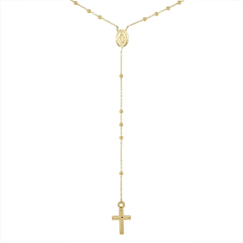men’s hammered titanium ring YELLOW GOLD ROSARY NECKLACE