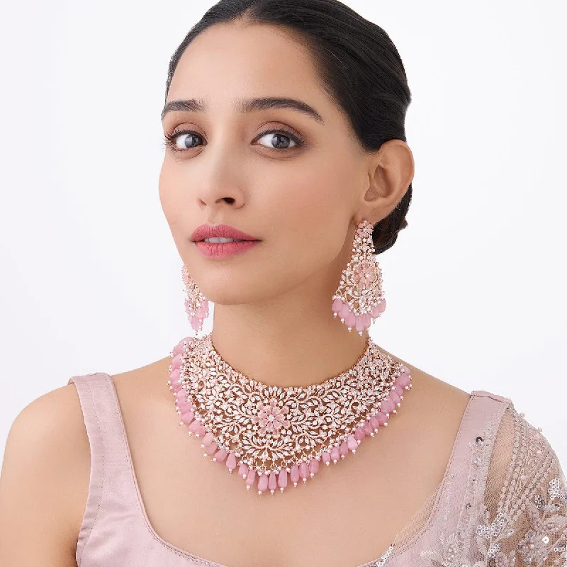 minimalist crystal quartz ring Zircon Necklace 163774