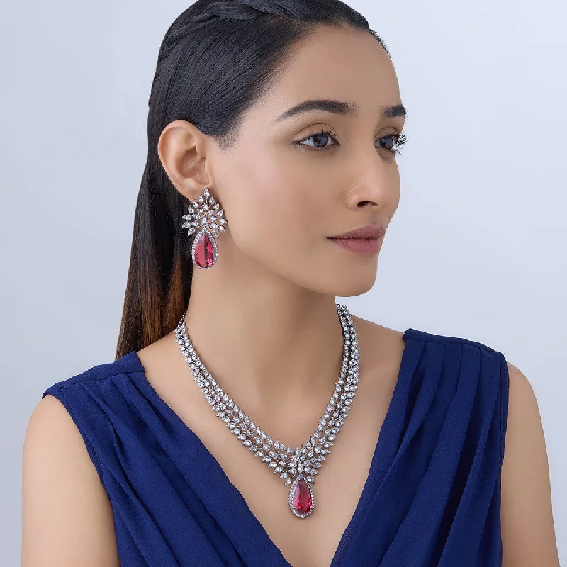 wedding band with diamonds Zircon Necklace 163789