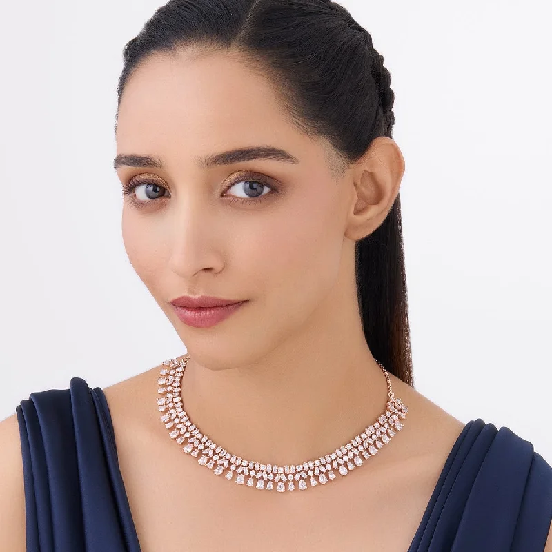 silver arrow pendant necklace Zircon Necklace 163846