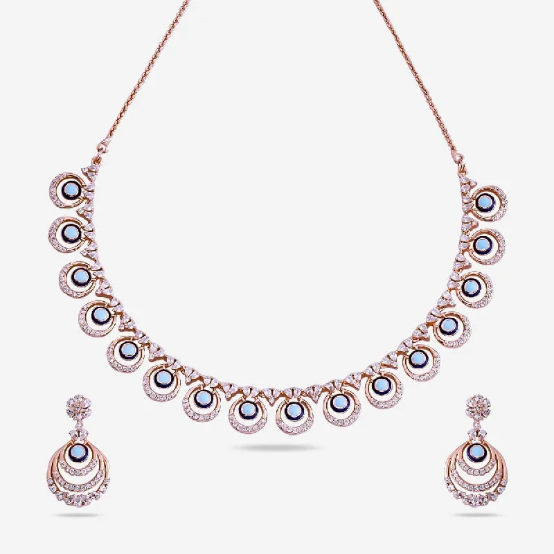 white gold diamond cluster ring Zircon Necklace 164044