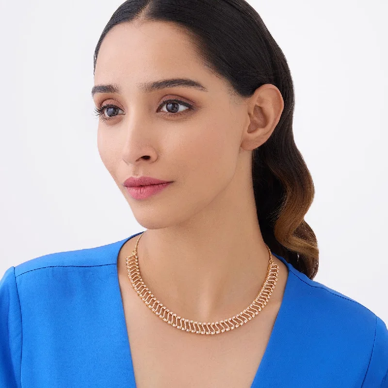 celestial moon and star necklace Zircon Necklace 165124