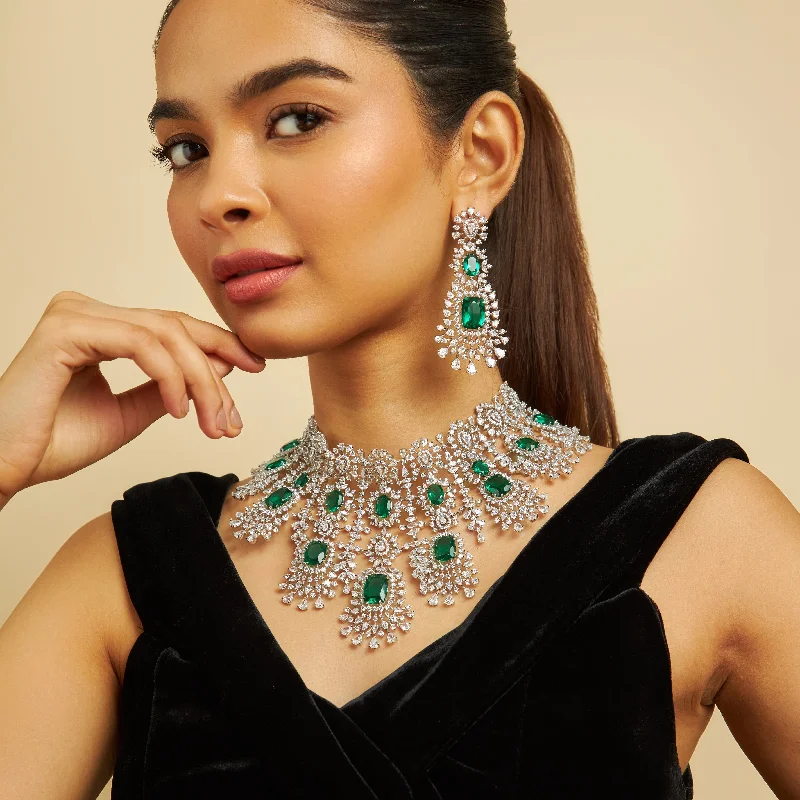 gold opal ring Zircon Necklace 165597
