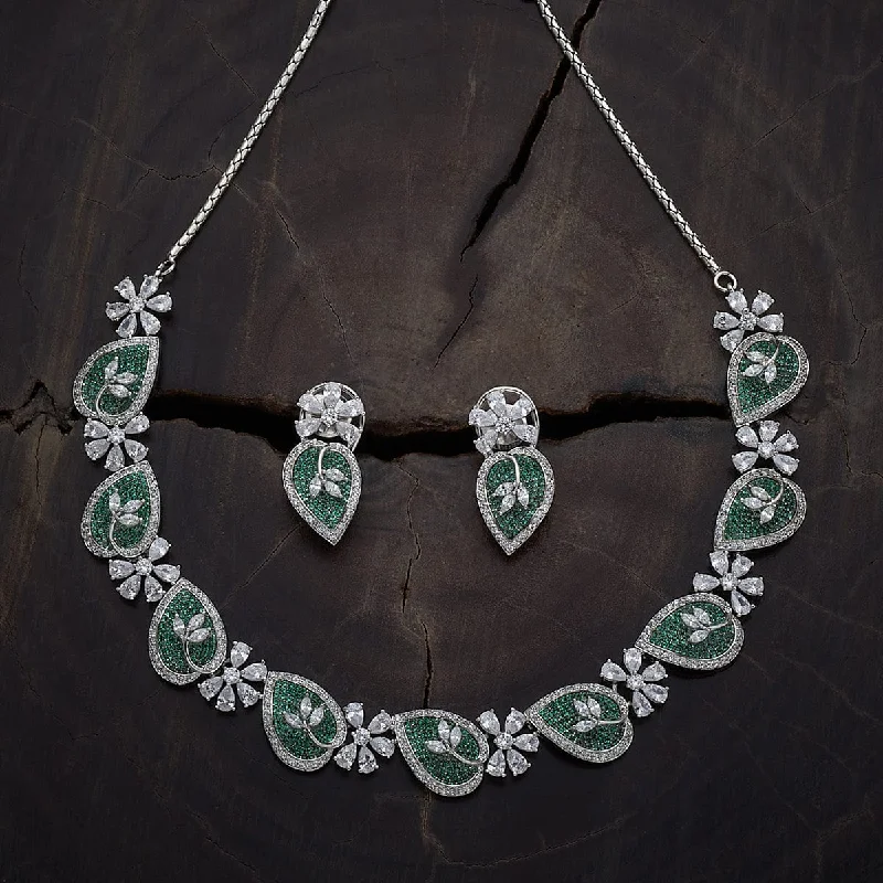 dainty gemstone chain bracelet Zircon Necklace 169363