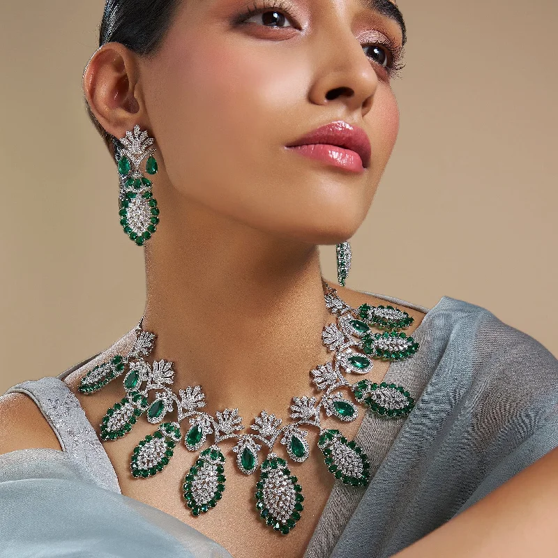 crystal drop earrings elegant Zircon Necklace 169393