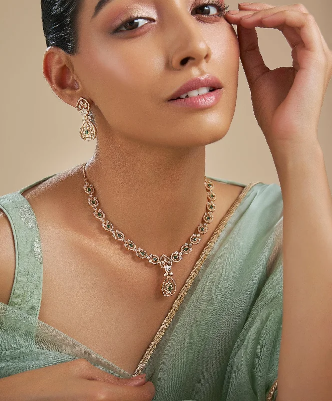 silver wave ring dainty Zircon Necklace 169773