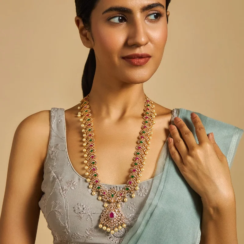 dainty gemstone drop earrings Zircon Necklace 170187