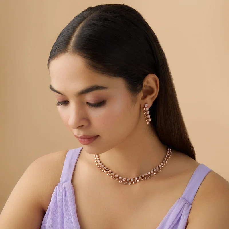 gold choker necklace simple Zircon Necklace 170763